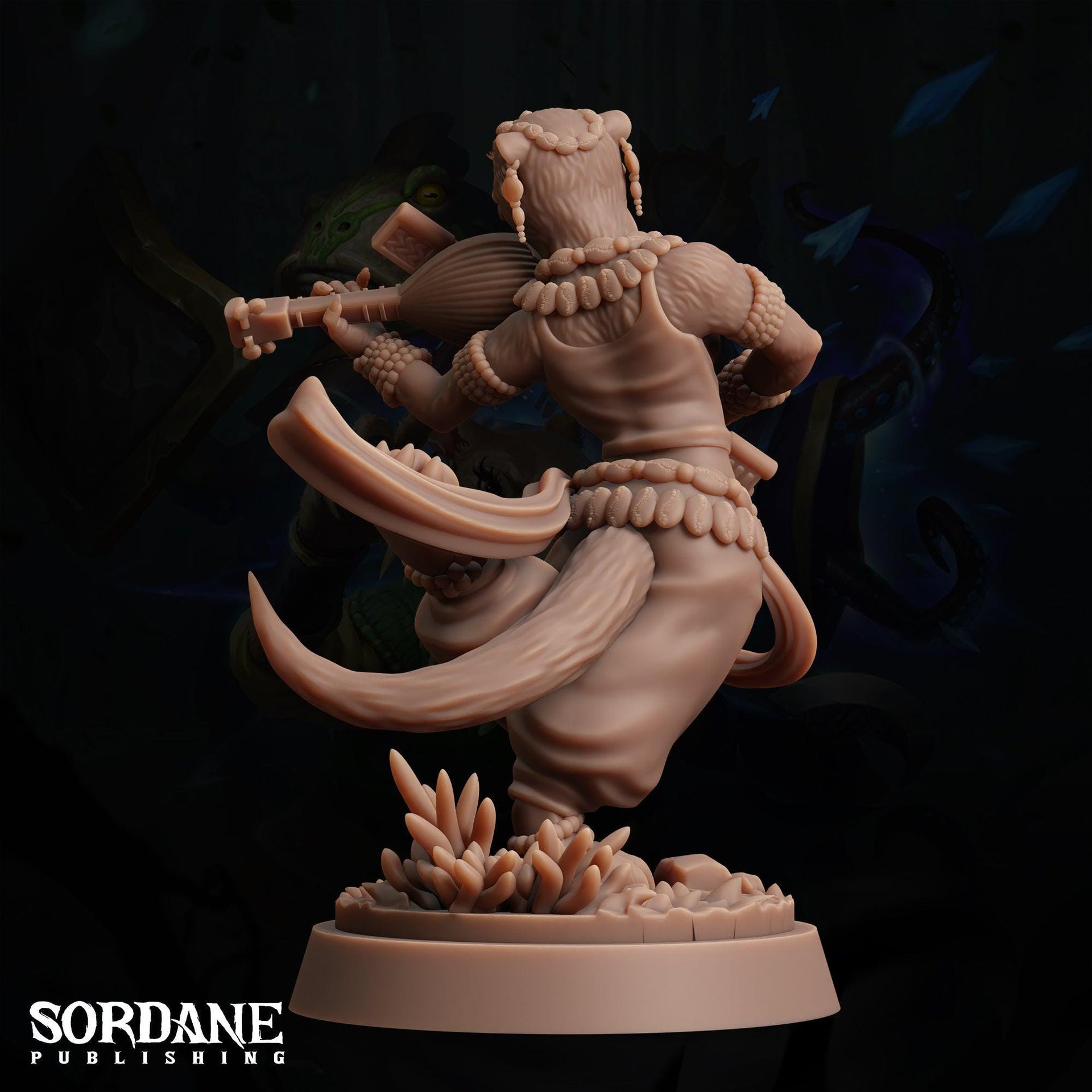 Muste Bard, Otterfolk traveller - Sordane Publishing | 28mm and 32mm | Wargaming | DnD | Tabletop Roleplaying