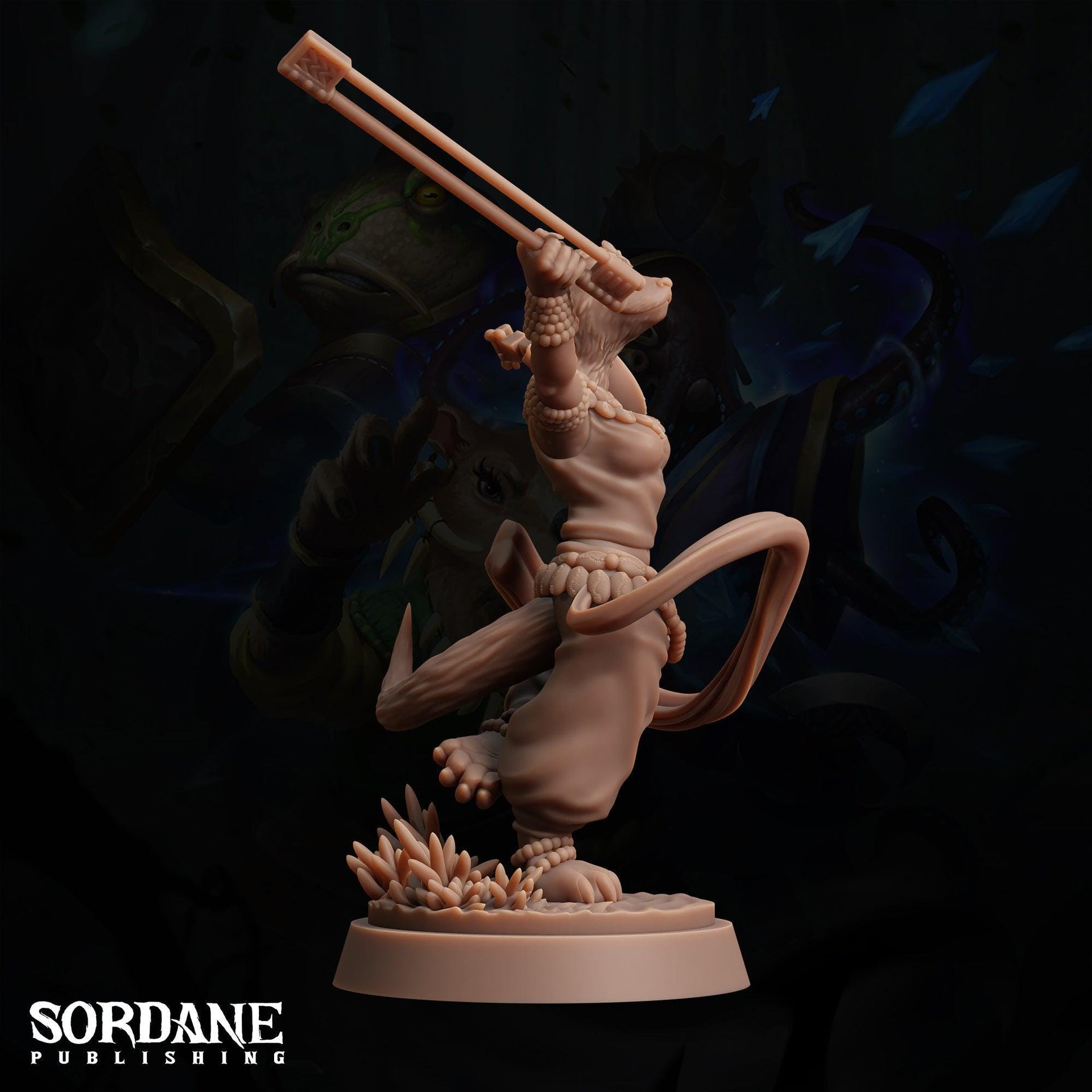 Muste Bard, Otterfolk traveller - Sordane Publishing | 28mm and 32mm | Wargaming | DnD | Tabletop Roleplaying