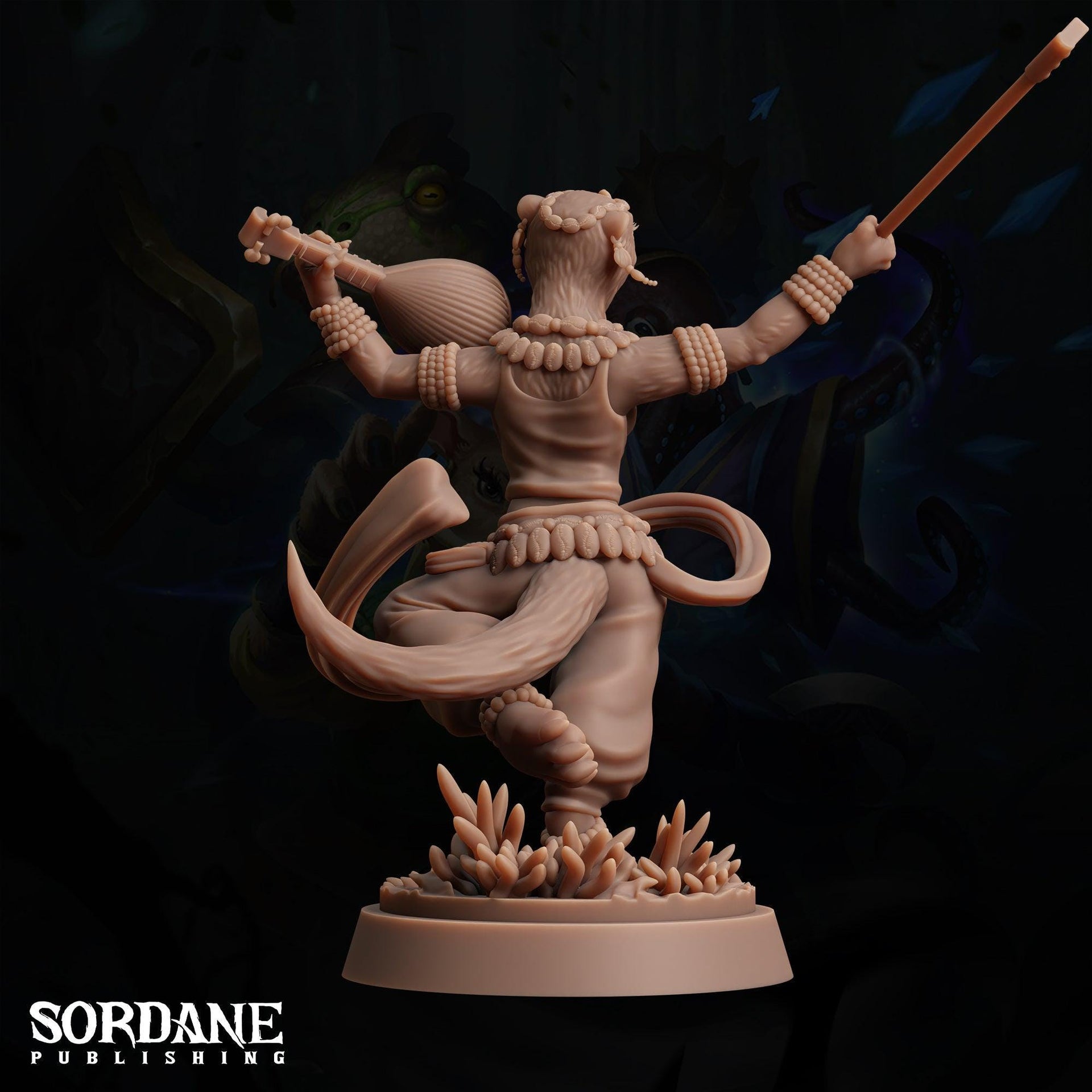 Muste Bard, Otterfolk traveller - Sordane Publishing | 28mm and 32mm | Wargaming | DnD | Tabletop Roleplaying