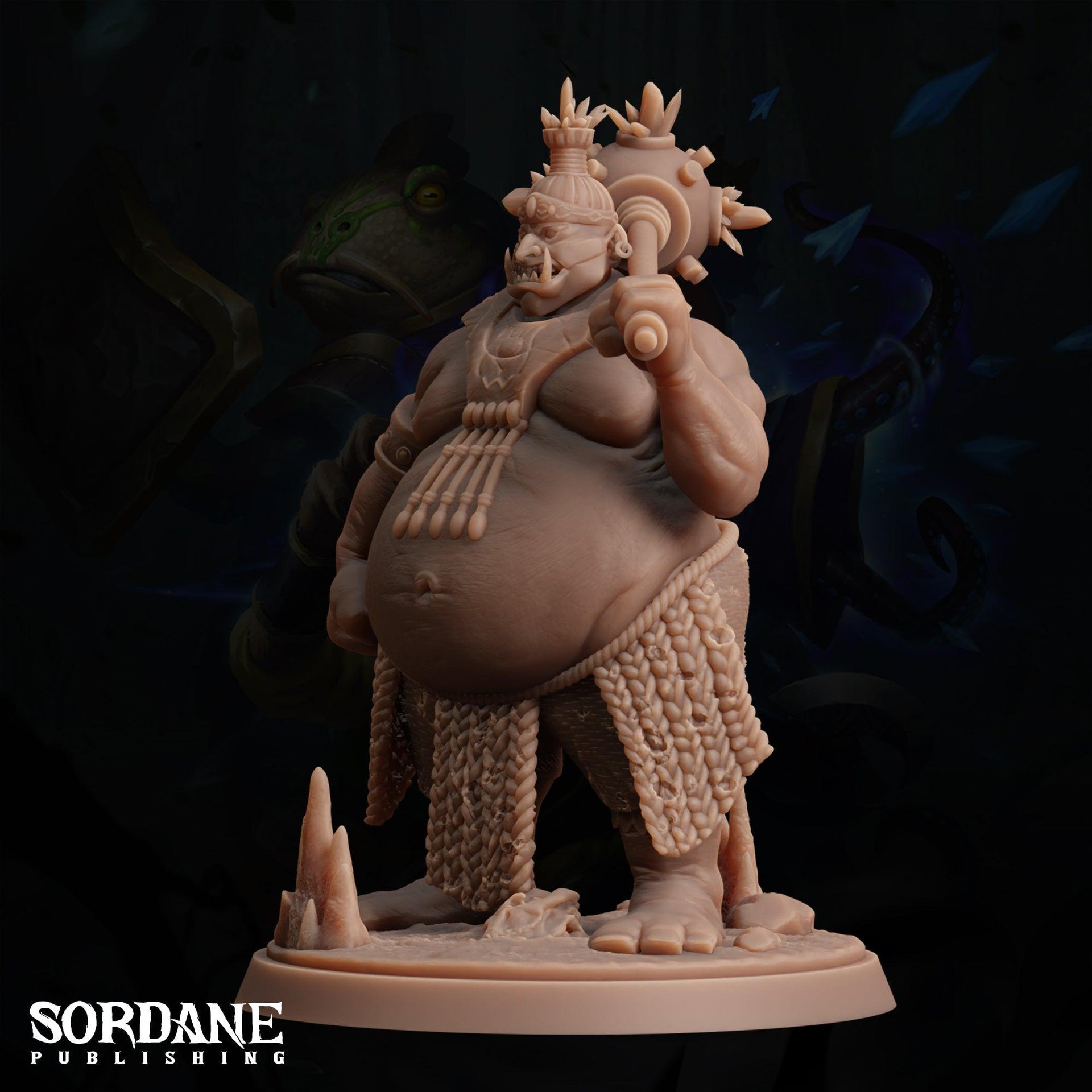 Belu Bloodthirsty, Tribal Ogre - Sordane Publishing | 28mm and 32mm | Wargaming | DnD | Tabletop Roleplaying