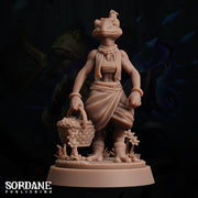 Anaka, Lizardfolk villager - Sordane Publishing | 28mm and 32mm | Wargaming | DnD | Tabletop Roleplaying