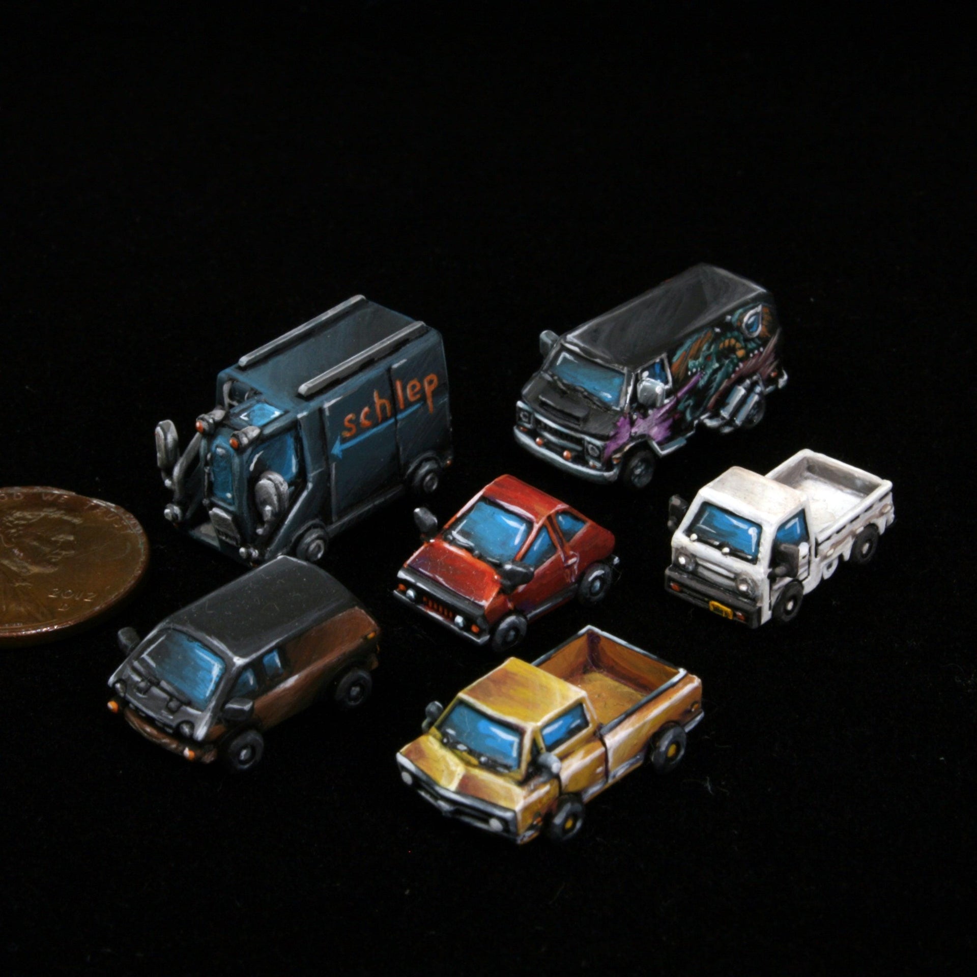 6mm civilian vehicles - Porble Games | 28mm and 32mm | Wargaming | DnD | Tabletop Roleplaying