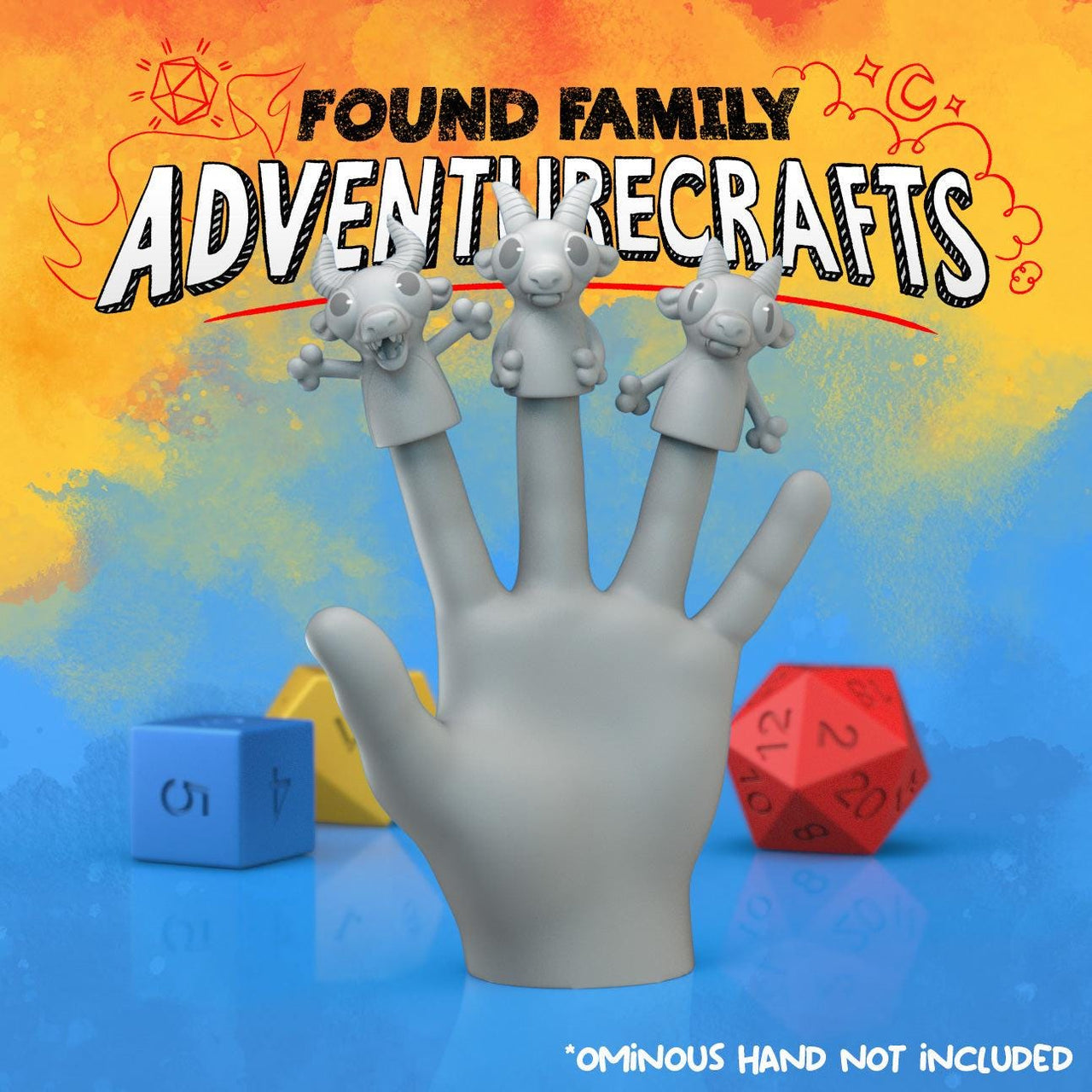 kobold finger puppets - Found Family Adventurecrafts | 28mm and 32mm | Wargaming | DnD | Tabletop Roleplaying