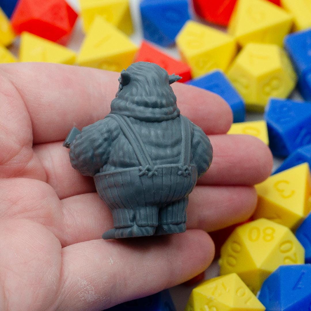 Billy bob bugbear, animatronic bard - Found Family Adventurecrafts | 28mm and 32mm | Wargaming | DnD | Tabletop Roleplaying