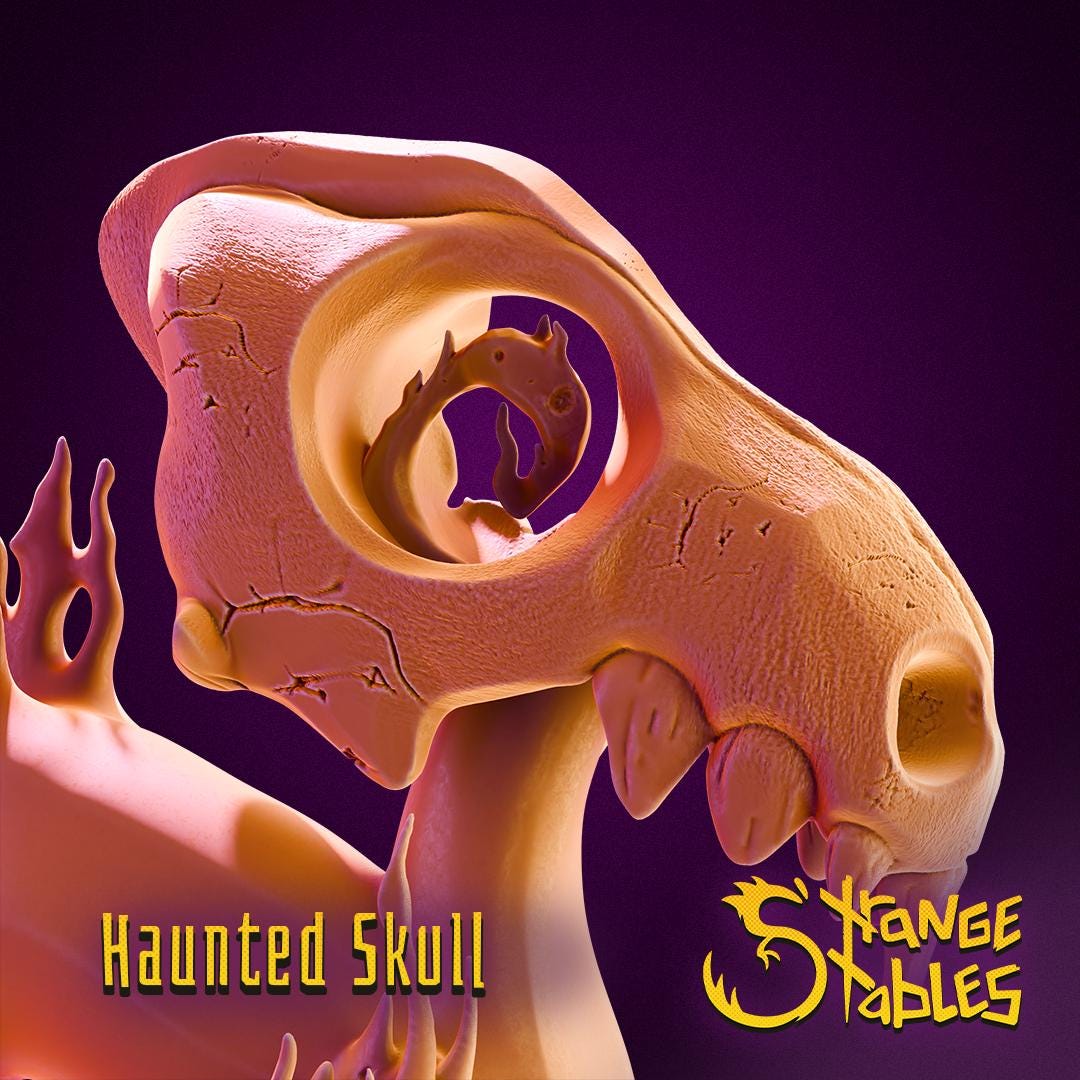Haunted Skull - Strange Stables | 28mm and 32mm | Wargaming | DnD | Tabletop Roleplaying