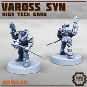 Vaross Syn Gang, High Tech Gang- Print Minis | 28mm and 32mm | Wargaming | DnD | Tabletop Roleplaying