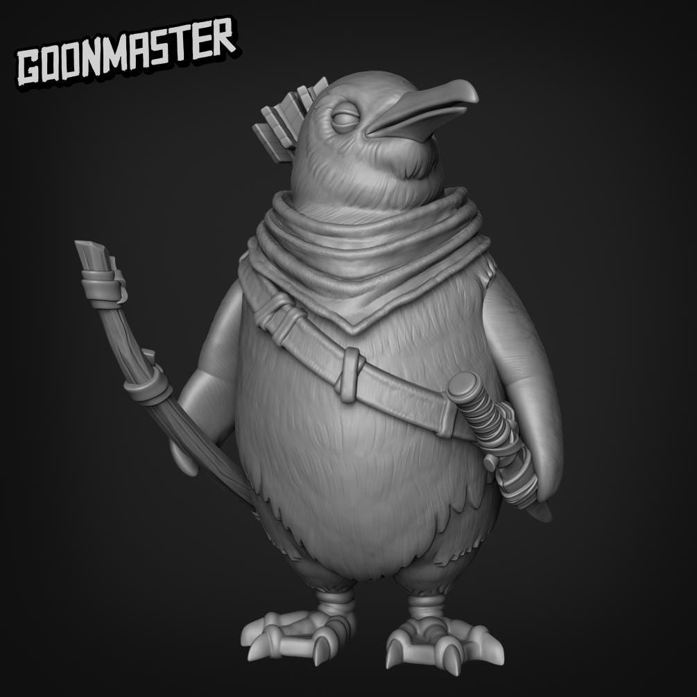 Penguin Archer - Goonmaster | 28mm and 32mm | Wargaming | DnD | Tabletop Roleplaying