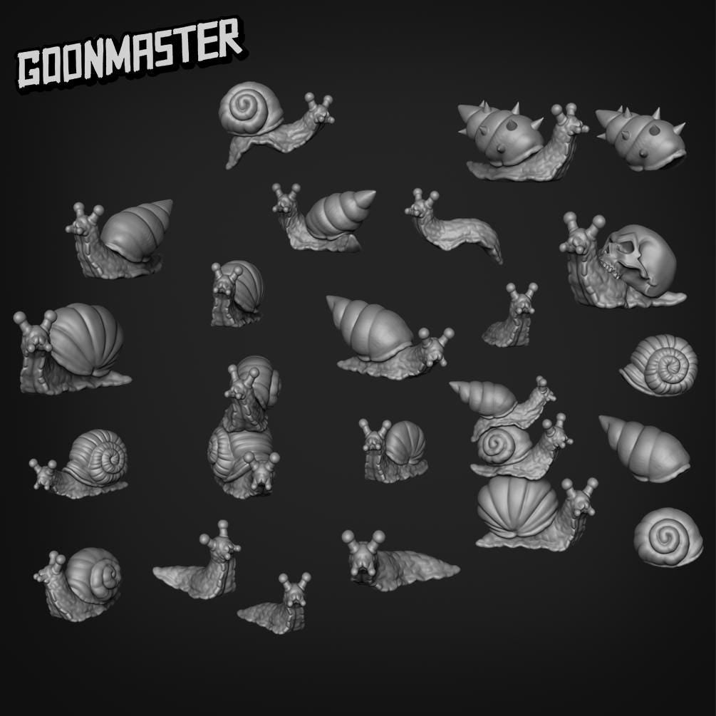 Snails - Goonmaster Basing Bits | 28mm and 32mm | Wargaming | DnD | Tabletop Roleplaying