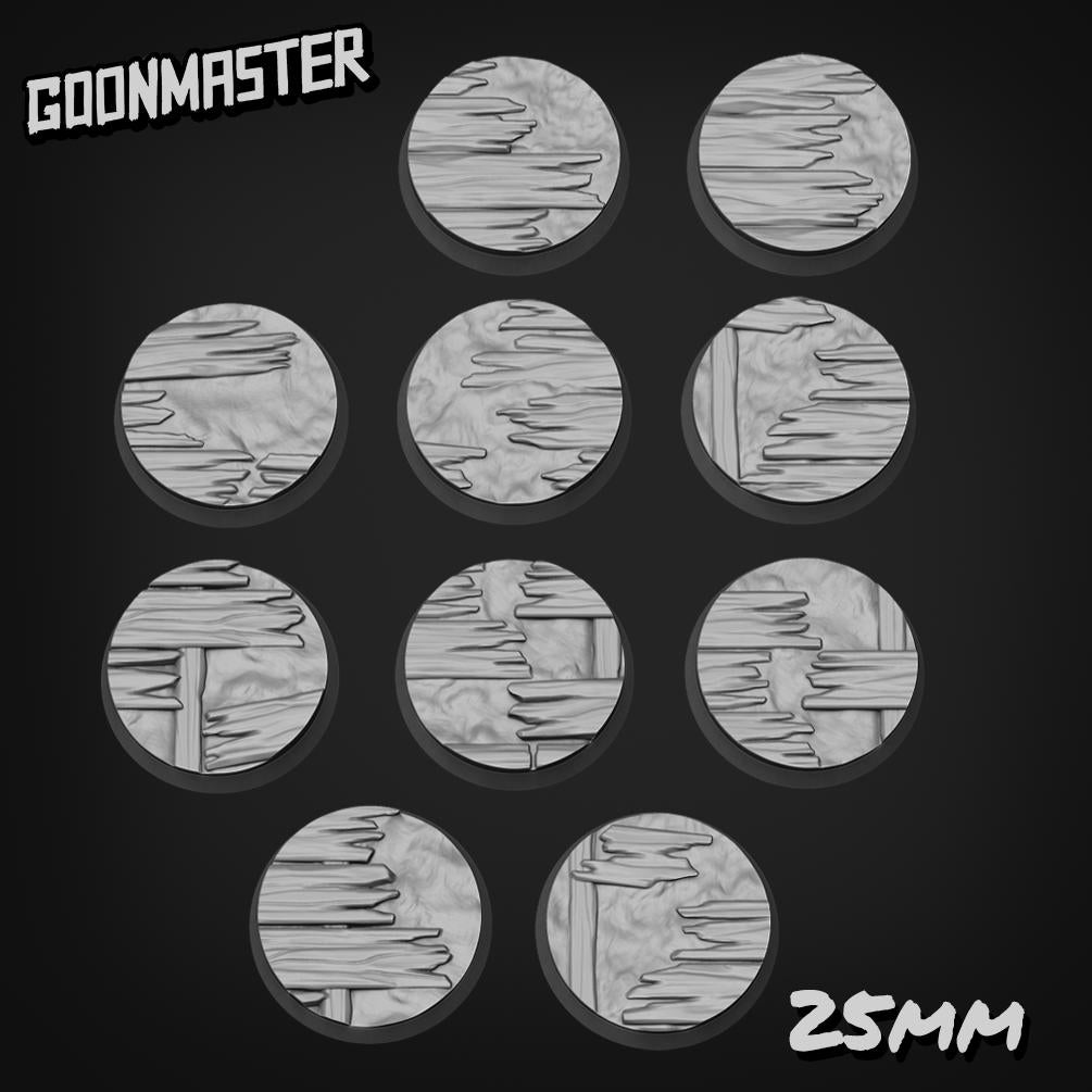 Old Wood Plank Floor Bases - Goonmaster | 28mm and 32mm | Wargaming | DnD | Tabletop Roleplaying