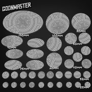 Ancient Temple Tile Bases - Goonmaster | 28mm and 32mm | Wargaming | DnD | Tabletop Roleplaying