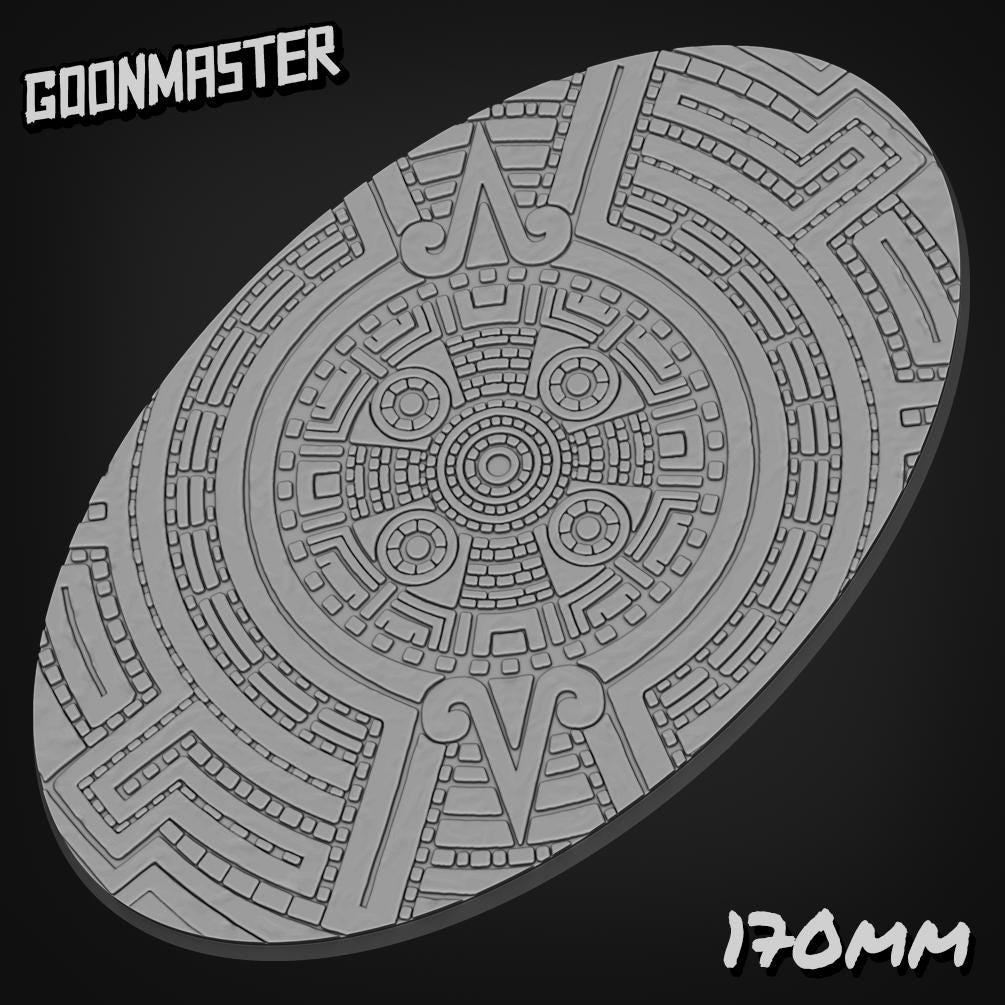 Ancient Temple Tile Bases - Goonmaster | 28mm and 32mm | Wargaming | DnD | Tabletop Roleplaying