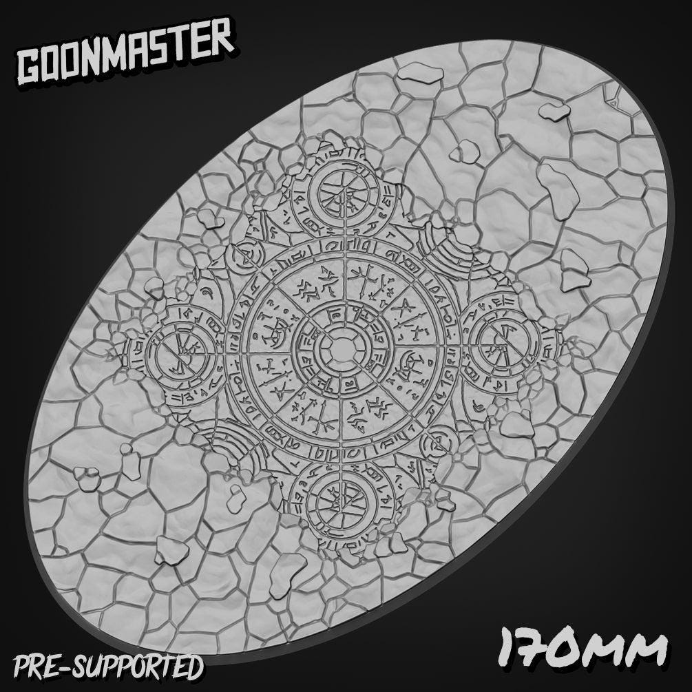 Occult Circle Carving Bases - Goonmaster | 28mm and 32mm | Wargaming | DnD | Tabletop Roleplaying