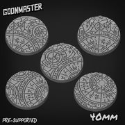 Occult Circle Carving Bases - Goonmaster | 28mm and 32mm | Wargaming | DnD | Tabletop Roleplaying