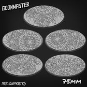 Occult Circle Carving Bases - Goonmaster | 28mm and 32mm | Wargaming | DnD | Tabletop Roleplaying