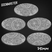 Occult Circle Carving Bases - Goonmaster | 28mm and 32mm | Wargaming | DnD | Tabletop Roleplaying