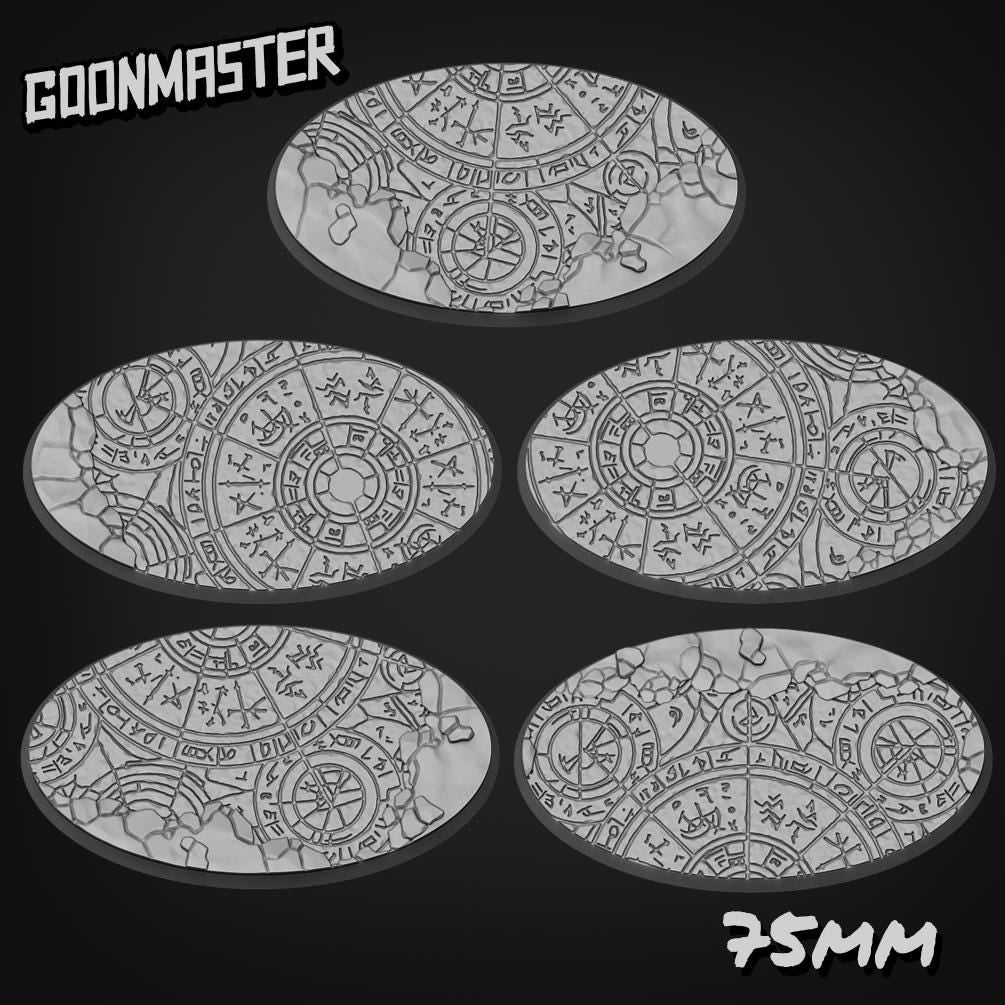 Occult Circle Carving Bases - Goonmaster | 28mm and 32mm | Wargaming | DnD | Tabletop Roleplaying