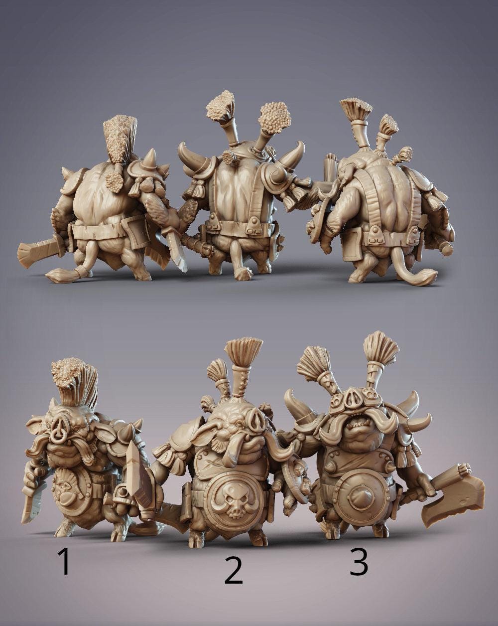 Goksagu Berserkers, Pig Warriors - CobraMode | 28mm and 32mm | Wargaming | DnD | Tabletop Roleplaying