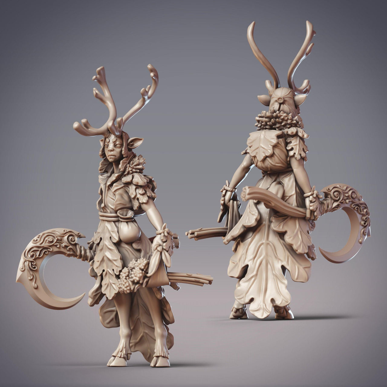 Ciorcal Druid Odhran, Satyr Druid - CobraMode | 28mm and 32mm | Wargaming | DnD | Tabletop Roleplaying