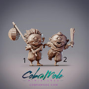 Oni Children Kozue & Futaba, Demon Kids - CobraMode | 28mm and 32mm | Wargaming | DnD | Tabletop Roleplaying