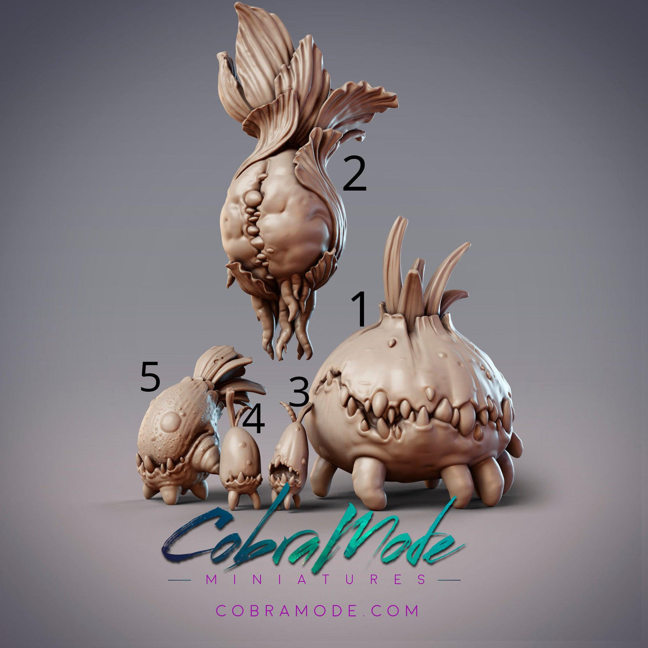 Plantform Nature Spirits, Root Vegetable Monsters - CobraMode | 28mm and 32mm | Wargaming | DnD | Tabletop Roleplaying