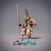 Guanghan Swordmaster Elegant Sword, Old Rabbit Master - CobraMode | 28mm and 32mm | Wargaming | DnD | Tabletop Roleplaying