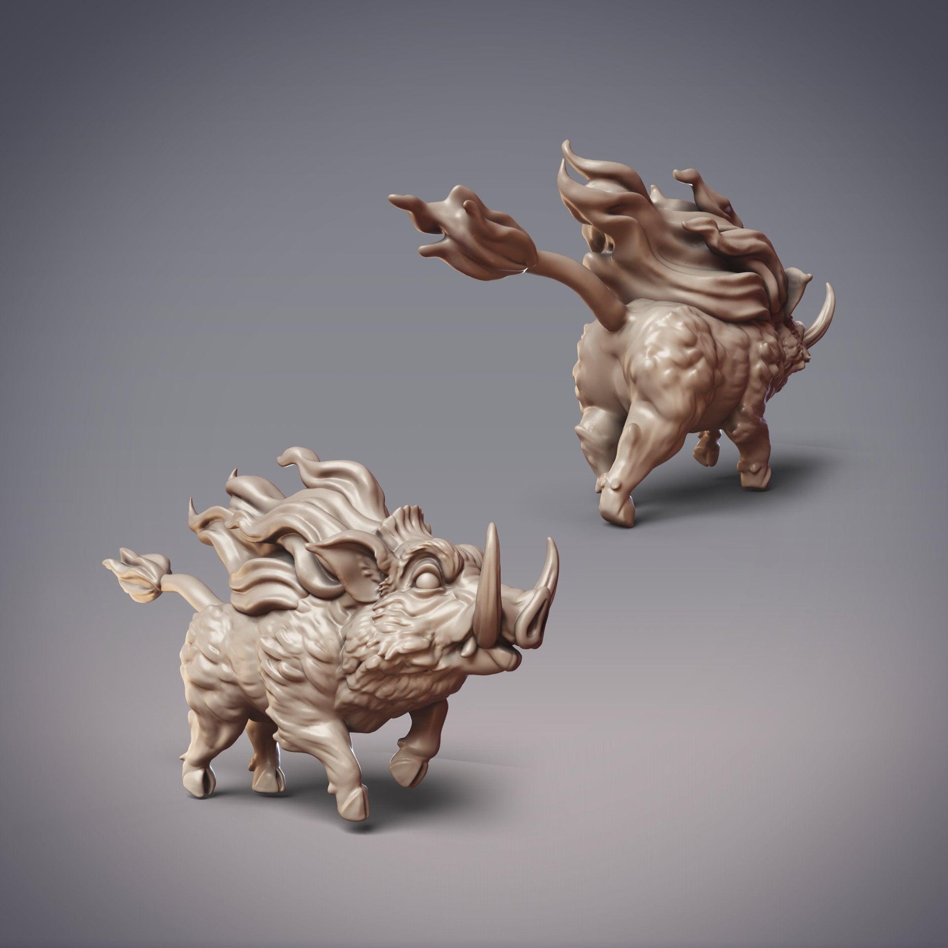 Gorlag Firepig, Fire Elemental Boar - CobraMode | 28mm and 32mm | Wargaming | DnD | Tabletop Roleplaying