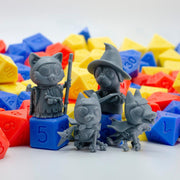 Cat Enchanter and Ninjas - Found Family Adventurecrafts | 28mm and 32mm | Wargaming | DnD | Tabletop Roleplaying