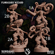 Florasarii Wizard, Flower folk adventurer - Sordane Publishing | 28mm and 32mm | Wargaming | DnD | Tabletop Roleplaying