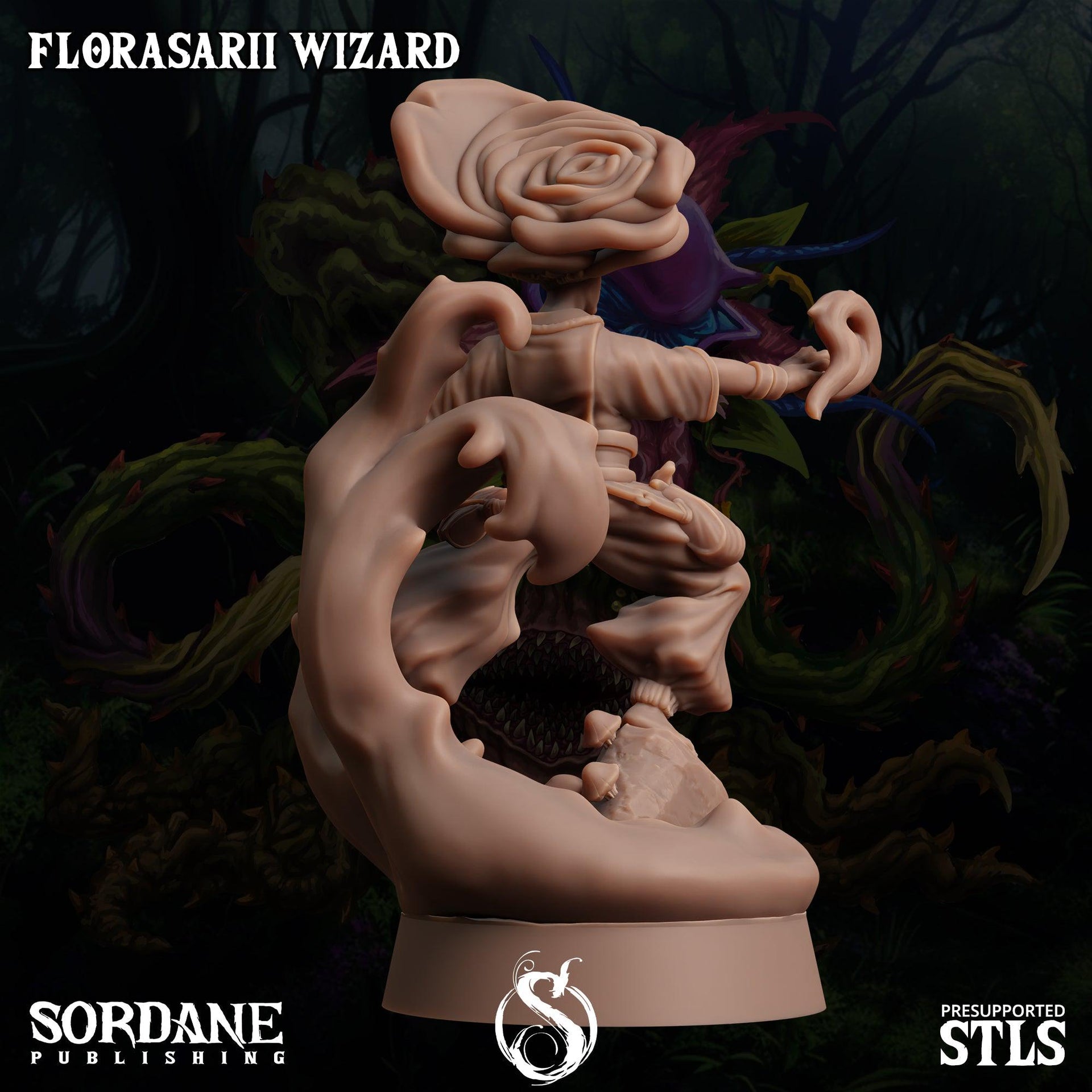 Florasarii Wizard, Flower folk adventurer - Sordane Publishing | 28mm and 32mm | Wargaming | DnD | Tabletop Roleplaying