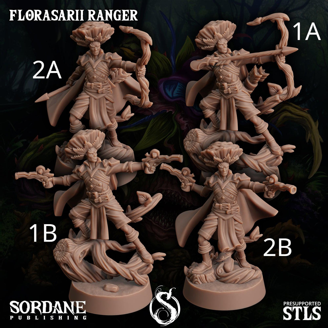 Florasarii Ranger, Flower folk Archer - Sordane Publishing | 28mm and 32mm | Wargaming | DnD | Tabletop Roleplaying