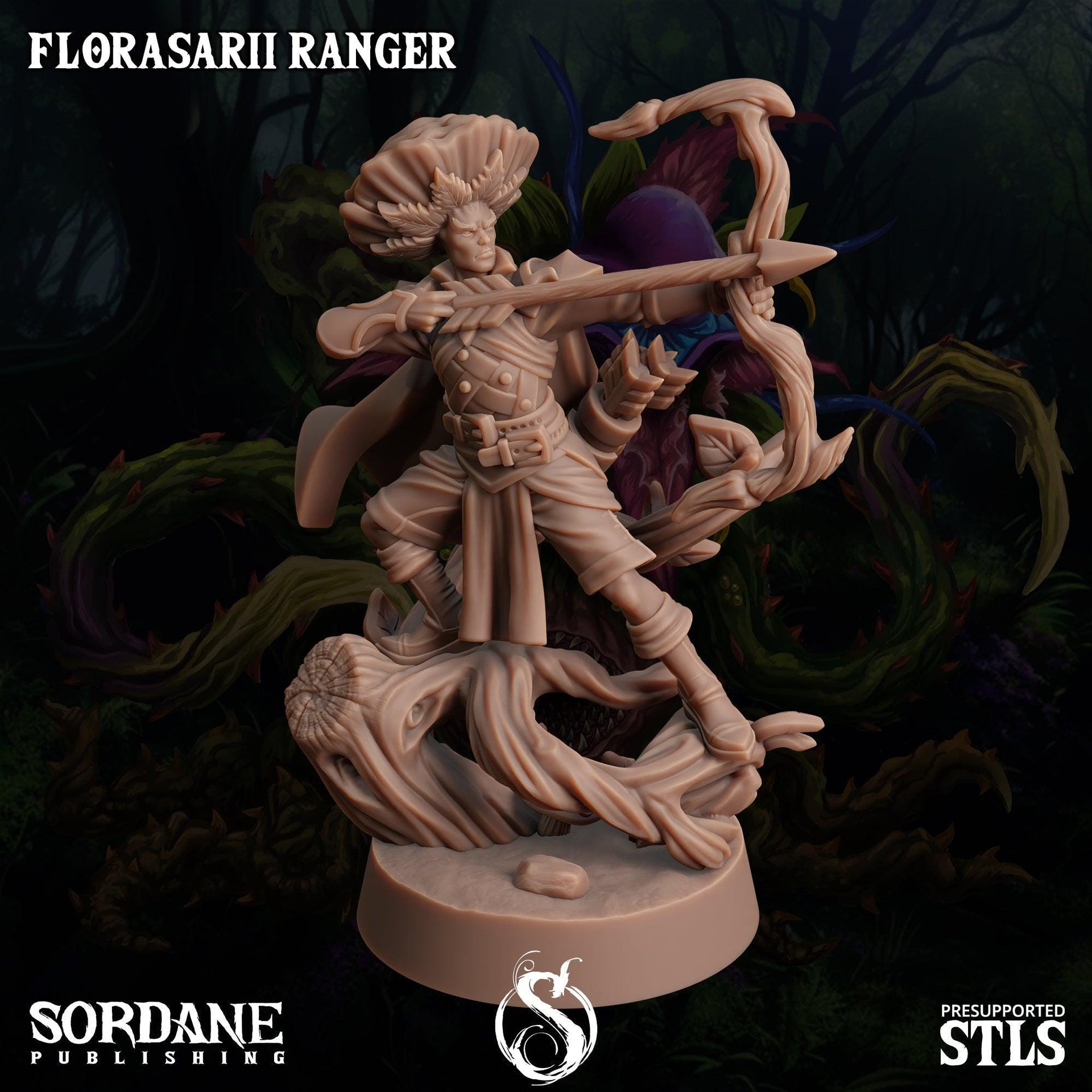 Florasarii Ranger, Flower folk Archer - Sordane Publishing | 28mm and 32mm | Wargaming | DnD | Tabletop Roleplaying