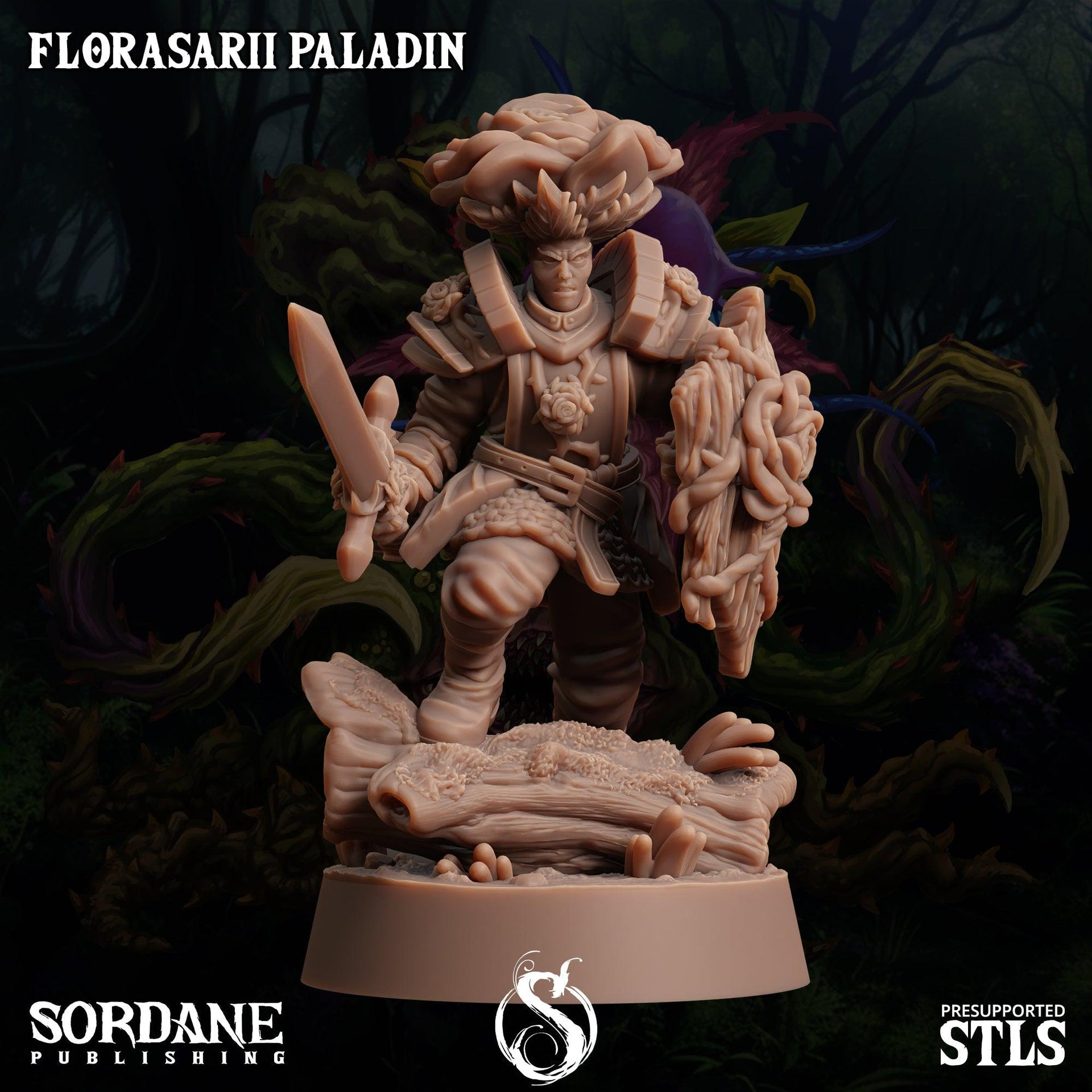 Florasarii Paladin, Flower folk Knight - Sordane Publishing | 28mm and 32mm | Wargaming | DnD | Tabletop Roleplaying