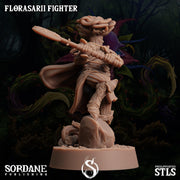 Florasarii Fighter, Flower folk Warrior- Sordane Publishing | 28mm and 32mm | Wargaming | DnD | Tabletop Roleplaying