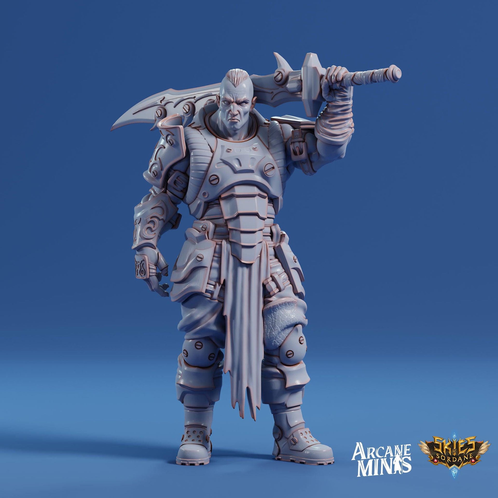 Earth Elemdar Fighter - Sordane Publishing | 28mm and 32mm | Wargaming | DnD | Tabletop Roleplaying