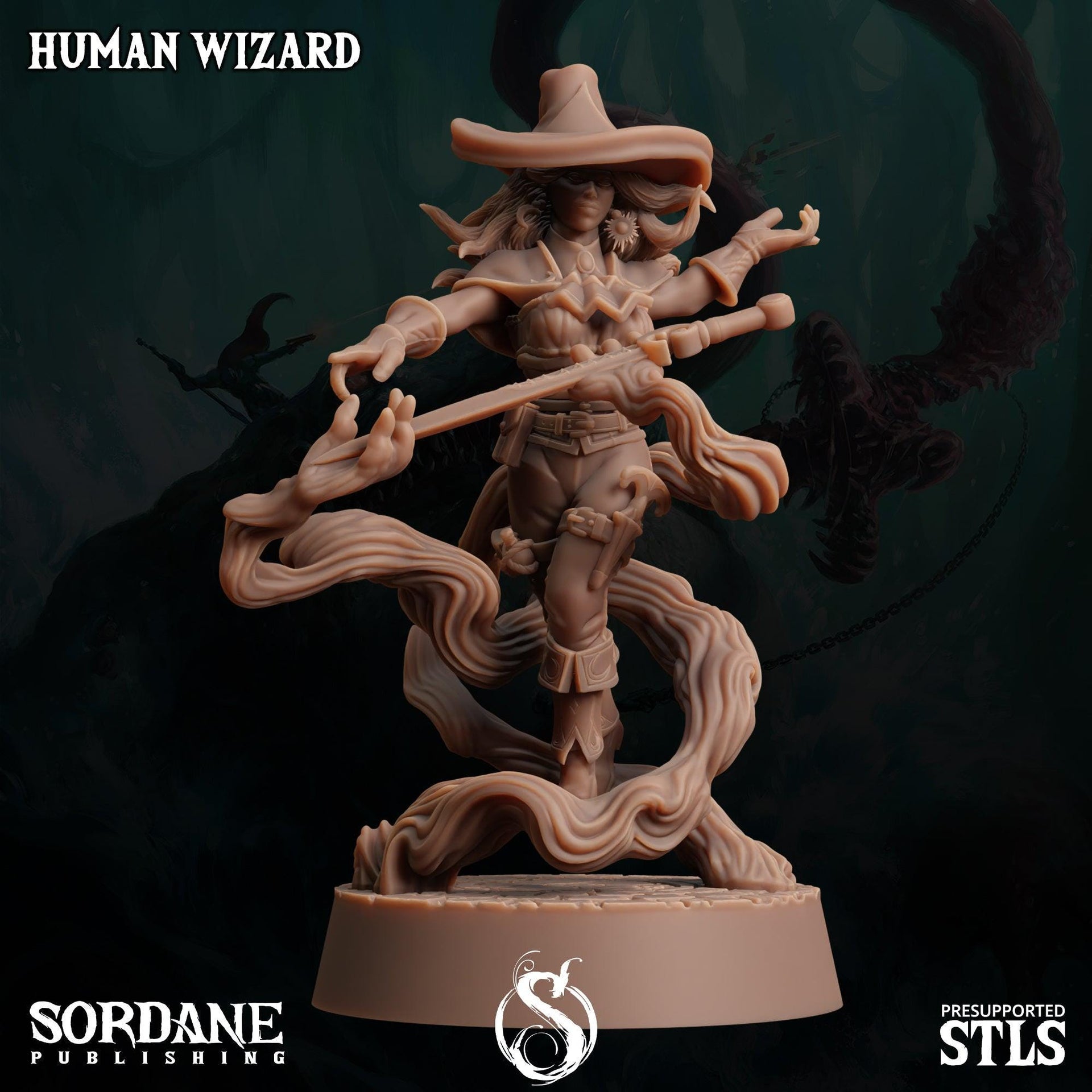Human Wizard - Sordane Publishing | 28mm and 32mm | Wargaming | DnD | Tabletop Roleplaying