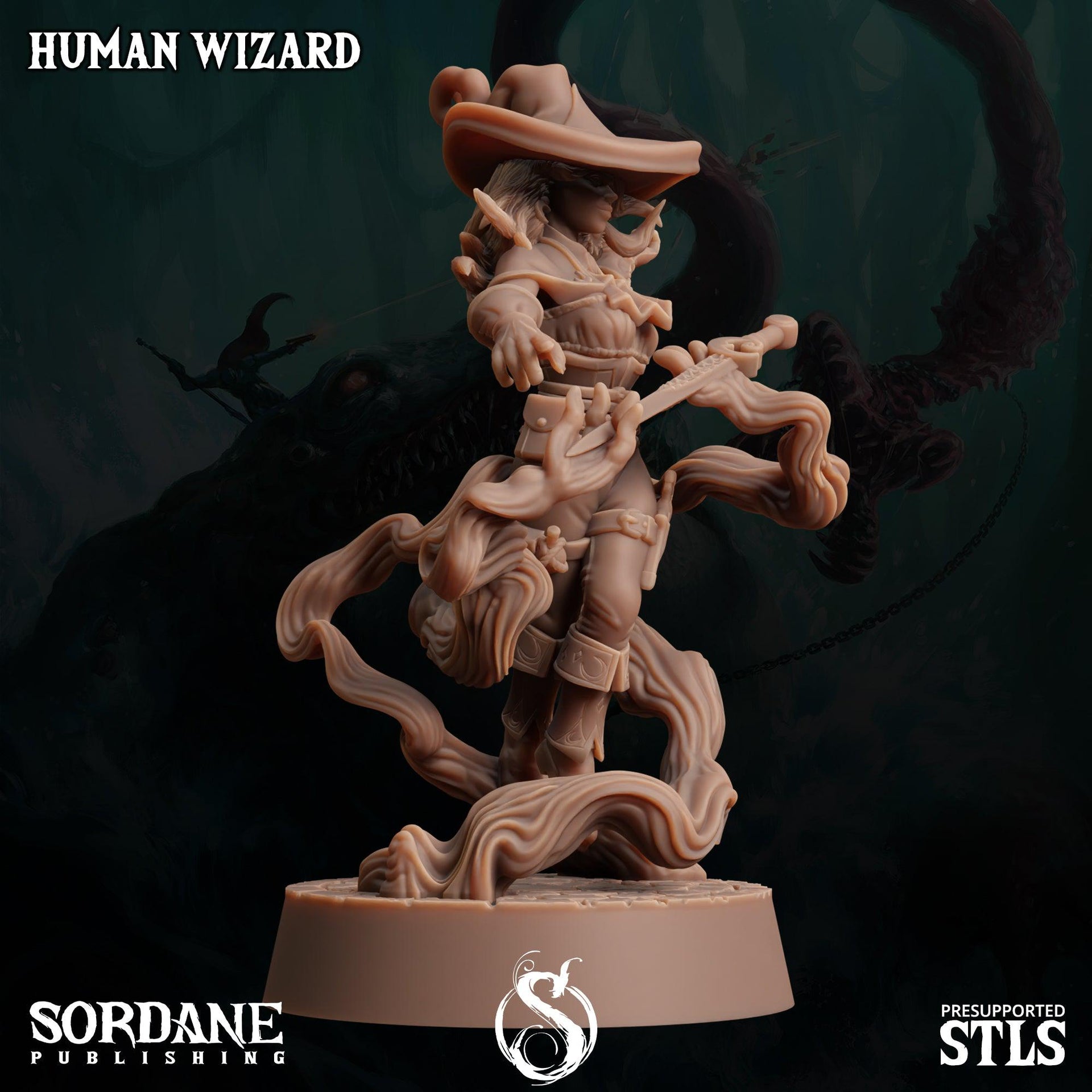 Human Wizard - Sordane Publishing | 28mm and 32mm | Wargaming | DnD | Tabletop Roleplaying