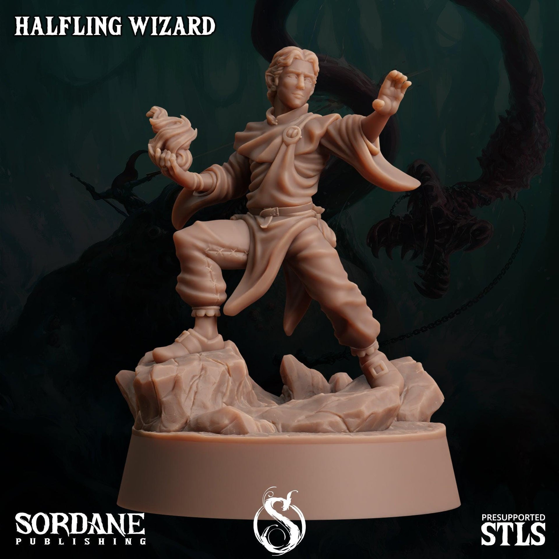 Halfling Wizard - Sordane Publishing | 28mm and 32mm | Wargaming | DnD | Tabletop Roleplaying