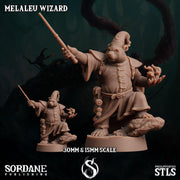 Melaleu Wizard , Pandafolk Mage - Sordane Publishing | 28mm and 32mm | Wargaming | DnD | Tabletop Roleplaying