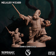 Melaleu Wizard , Pandafolk Mage - Sordane Publishing | 28mm and 32mm | Wargaming | DnD | Tabletop Roleplaying