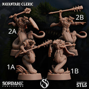 Nayantari Cleric, Snakefolk Paladin - Sordane Publishing | 28mm and 32mm | Wargaming | DnD | Tabletop Roleplaying