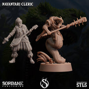 Nayantari Cleric, Snakefolk Paladin - Sordane Publishing | 28mm and 32mm | Wargaming | DnD | Tabletop Roleplaying