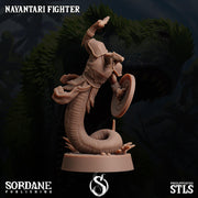 Nayantari Fighter, Snakefolk Fighter - Sordane Publishing | 28mm and 32mm | Wargaming | DnD | Tabletop Roleplaying