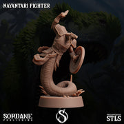 Nayantari Fighter, Snakefolk Fighter - Sordane Publishing | 28mm and 32mm | Wargaming | DnD | Tabletop Roleplaying