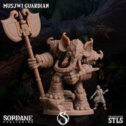 Musjwi Guardian, Elephantfolk Paladin - Sordane Publishing | 28mm and 32mm | Wargaming | DnD | Tabletop Roleplaying