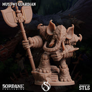 Musjwi Guardian, Elephantfolk Paladin - Sordane Publishing | 28mm and 32mm | Wargaming | DnD | Tabletop Roleplaying