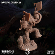 Musjwi Guardian, Elephantfolk Paladin - Sordane Publishing | 28mm and 32mm | Wargaming | DnD | Tabletop Roleplaying