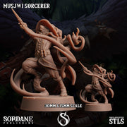 Musjwi Sorcerer, Mousefolk Mage - Sordane Publishing | 28mm and 32mm | Wargaming | DnD | Tabletop Roleplaying