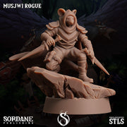 Musjwi Rogue, Mousefolk Sniper - Sordane Publishing | 28mm and 32mm | Wargaming | DnD | Tabletop Roleplaying