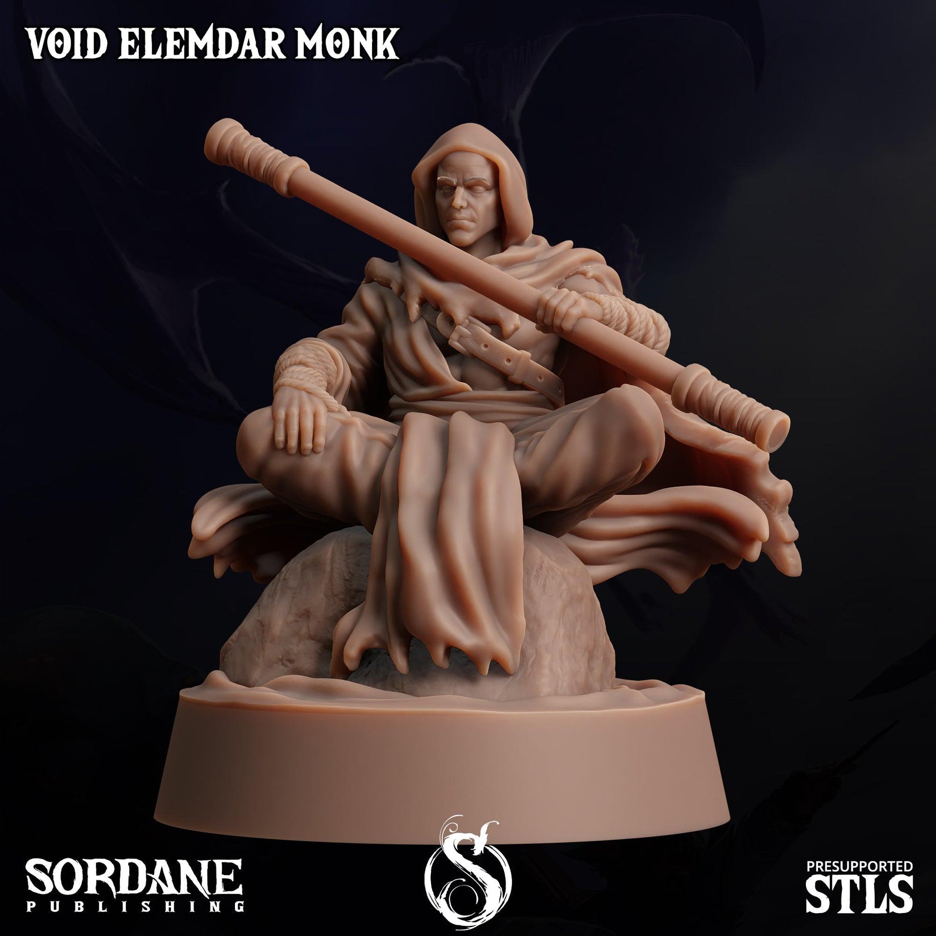 Void Elemdar Monk - Sordane Publishing | 28mm and 32mm | Wargaming | DnD | Tabletop Roleplaying