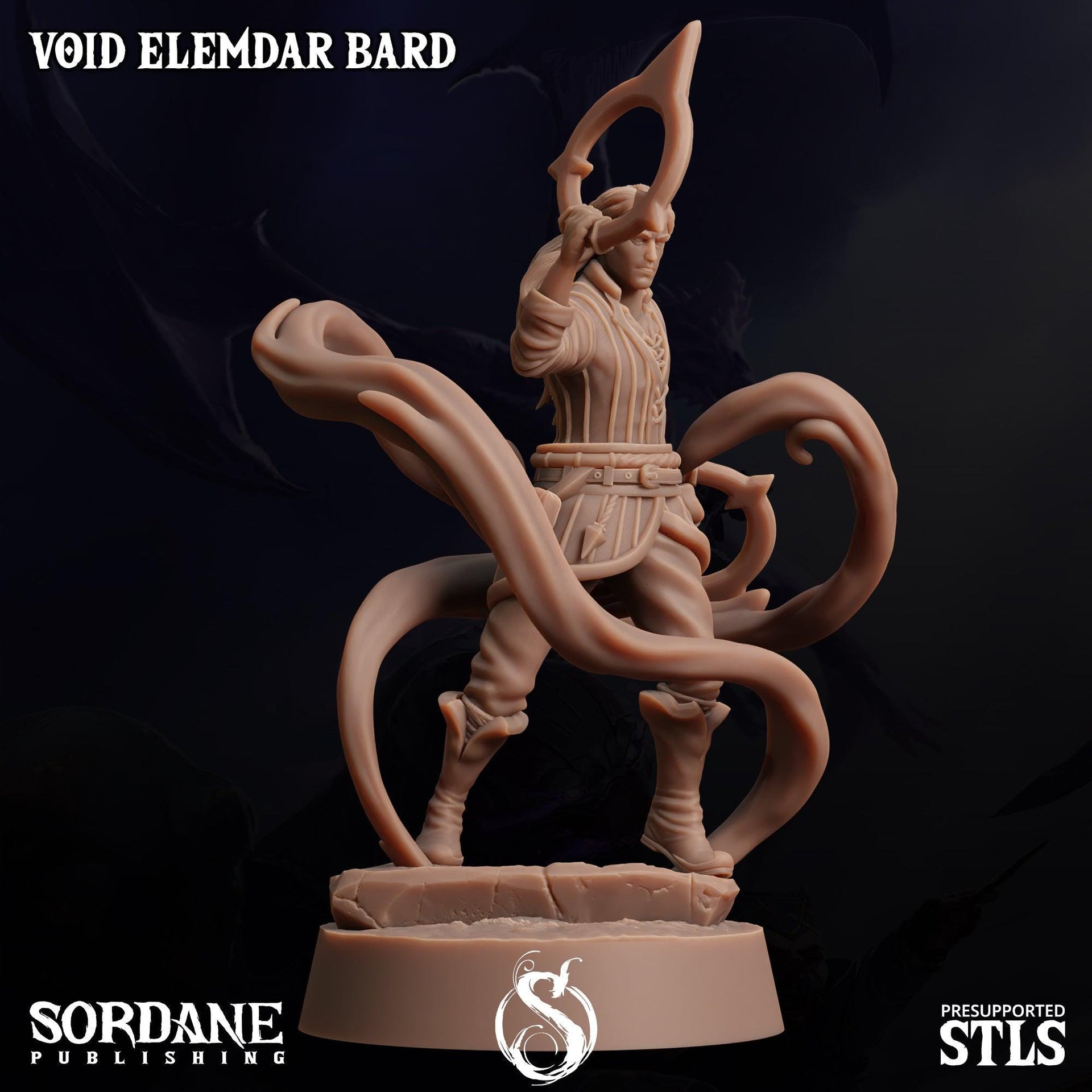 Void Elemdar Bard- Sordane Publishing | 28mm and 32mm | Wargaming | DnD | Tabletop Roleplaying